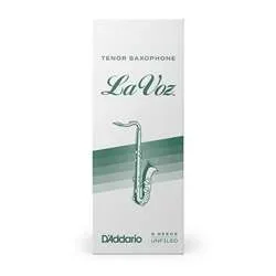 D’Addario La Voz Tenor Saxophone Reeds – Strength Medium (Unfiled) Box of 5