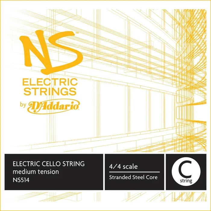 D’Addario NS Electric Cello Single C String, 4/4 Scale, Medium Tension