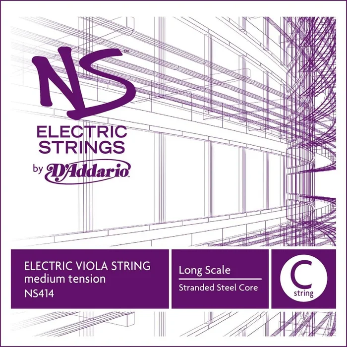 D’Addario NS Electric Viola Single C String, Long Scale, Medium Tension