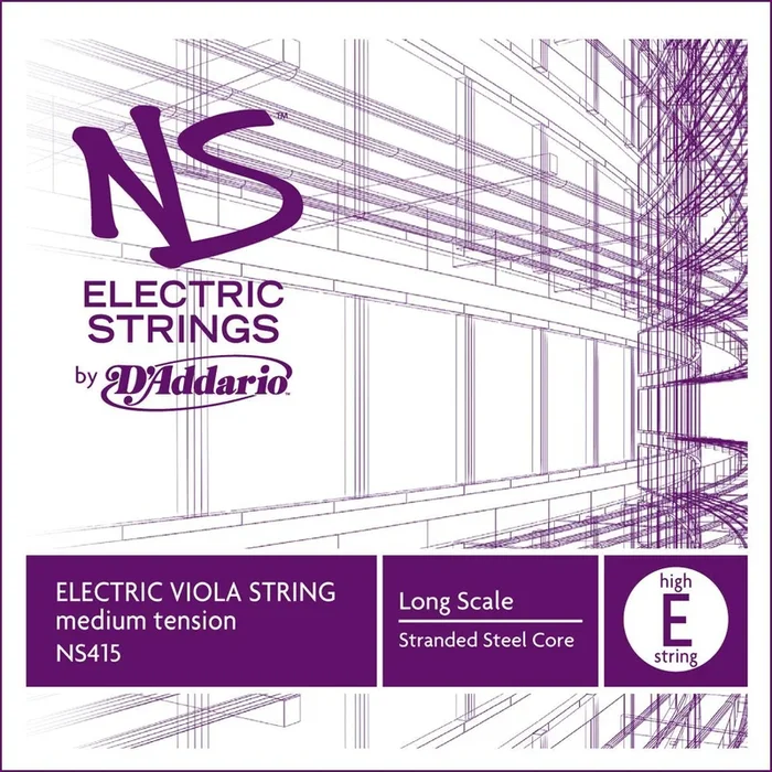 D’Addario NS Electric Viola Single Low E String, Long Scale, Medium Tension
