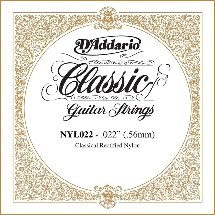 D’Addario NYL022 Rectified Nylon Classical Guitar Single String ,.022