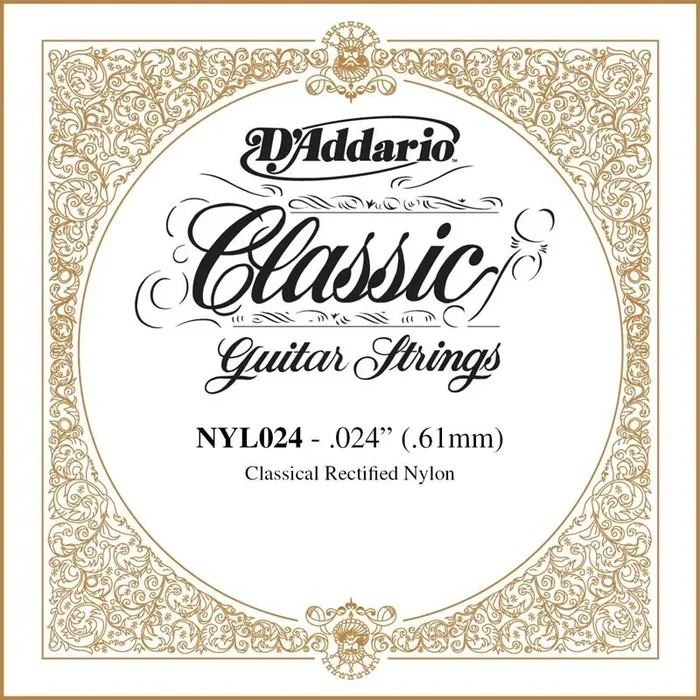 D’Addario NYL024 Rectified Nylon Classical Guitar Single String ,.024