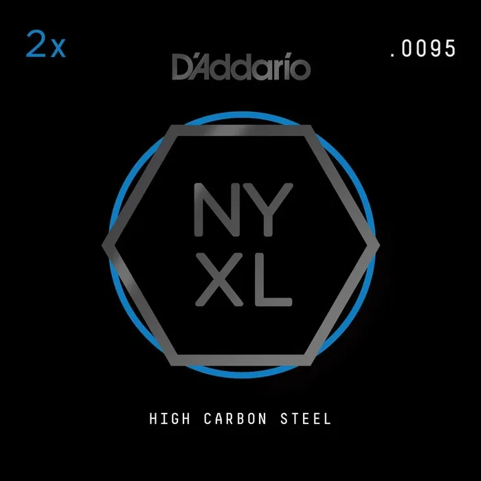 D’Addario NYXL 2-Pack Plain Steel Guitar Strings, .0095
