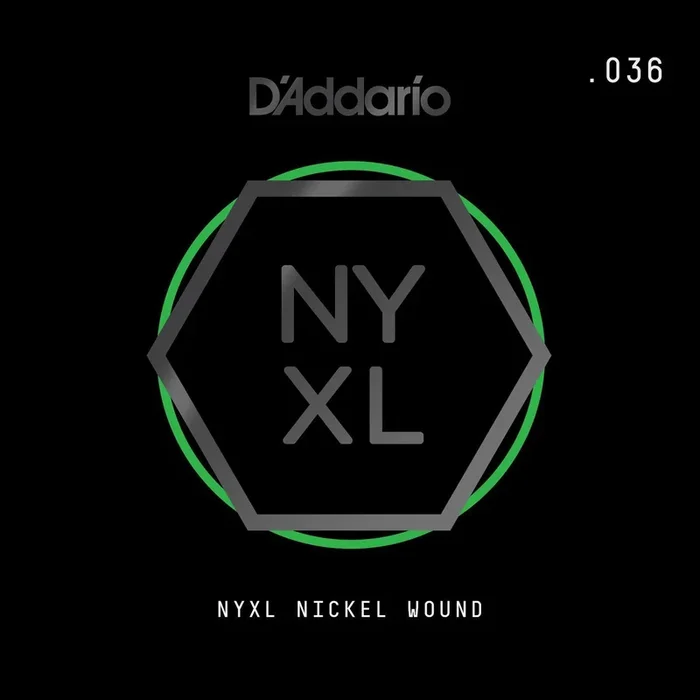 D’Addario NYXL Nickel Wound Electric Guitar Single String, .036