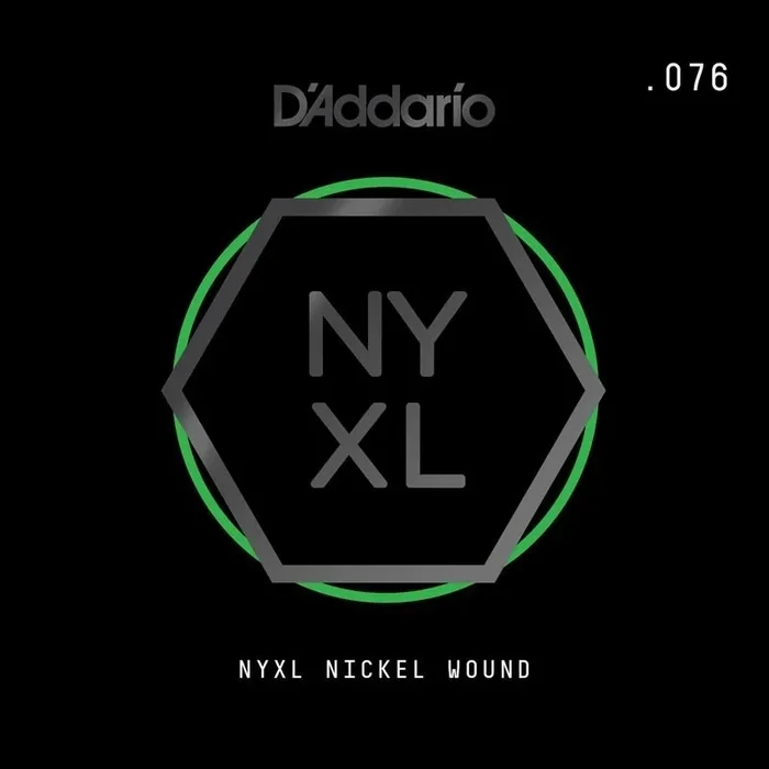 D’Addario NYXL Nickel Wound Electric Guitar Single String, .076
