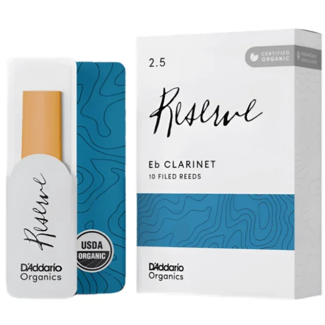 D’ADDARIO ODBR1025 #2.5 Organic Reserve Eb Clarinet Reeds, 10-pack