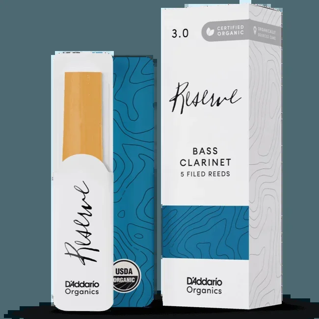 D’addario ODER0530 #3 Organic Reserve Bass Clarinet Reeds, 5-pack