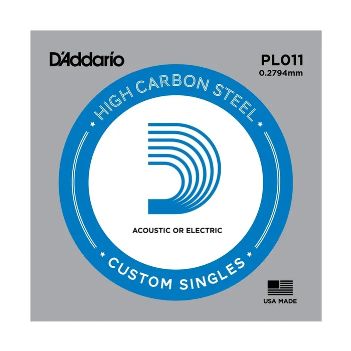 D’Addario PL011 Plain Steel Guitar Single String, .011