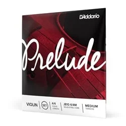 D’Addario Prelude 4/4 Scale Violin String Set, Medium Tension