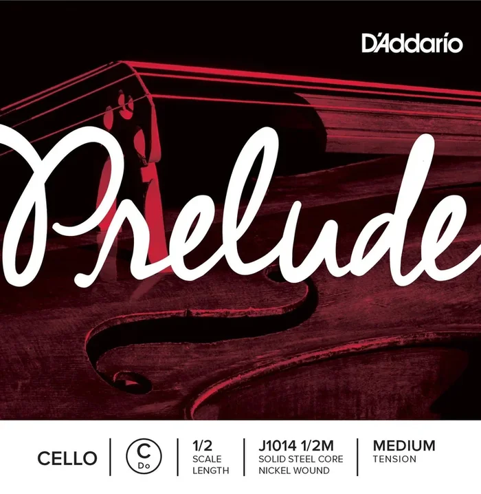 D’Addario Prelude Cello Single C String, 1/2 Scale, Medium Tension
