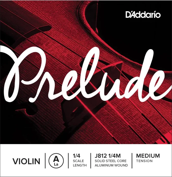 D’Addario Prelude Violin Single A String, 1/4 Scale, Medium Tension
