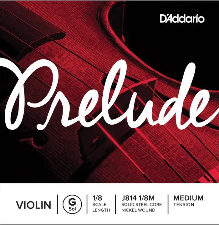 D’Addario Prelude Violin Single G String, 1/8 Scale, Medium Tension