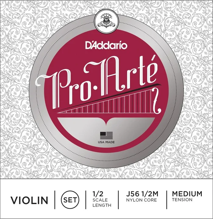 D’Addario Pro-Arte Violin String Set, 1/2 Scale, Medium Tension