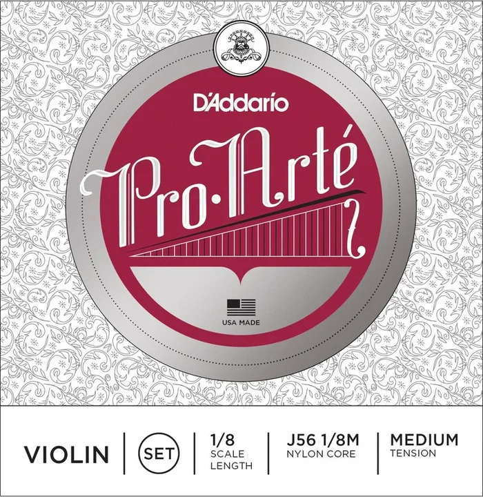 D’Addario Pro-Arte Violin String Set, 1/8 Scale, Medium Tension