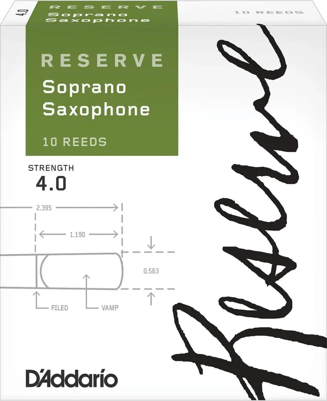 D’Addario Reserve Soprano Saxophone Reeds, Strength 4.0, 10-pack