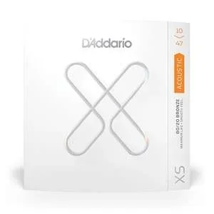 D’Addario XS Coated 80/20 Bronze Acoustic Guitar Strings – XSABR1047 Extra Light (10-47)