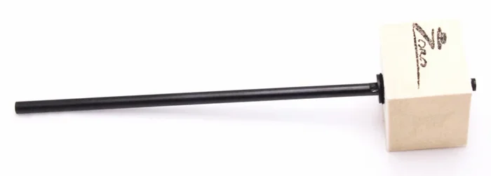 DANMAR BASS DRUM PEDAL BEATER – ZORO MODEL White Felt Square Black Shaft – Longer Shaft