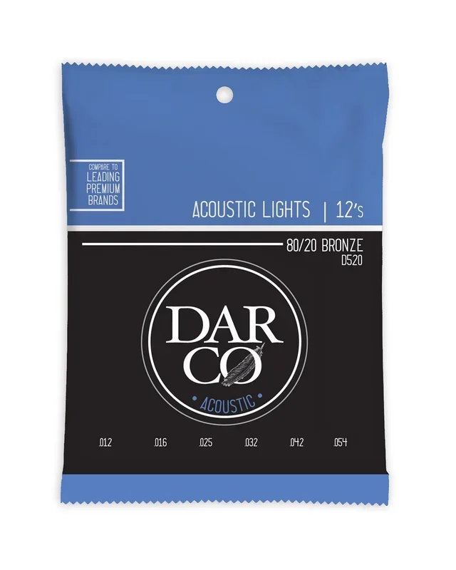 Darco D520 80/20 Bronze Light 6-String acoustic Guitar Set
