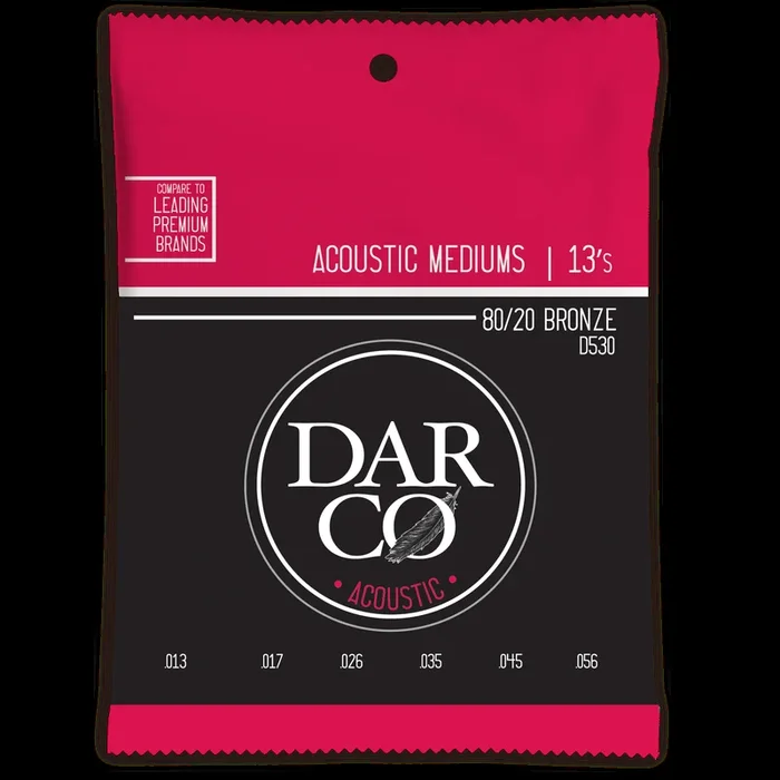 Darco D530 80/20 Bronze Medium 6-String Acoustic Guitar Set