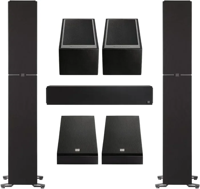 Definitive Technology Dymension Atmos Home Theater System – Bundle with (2) DM70 Towers, (1) DM20 Center Channel, (2) DM95 Rear Speakers and, (2) DM90 Atmos Speakers (Bundle)