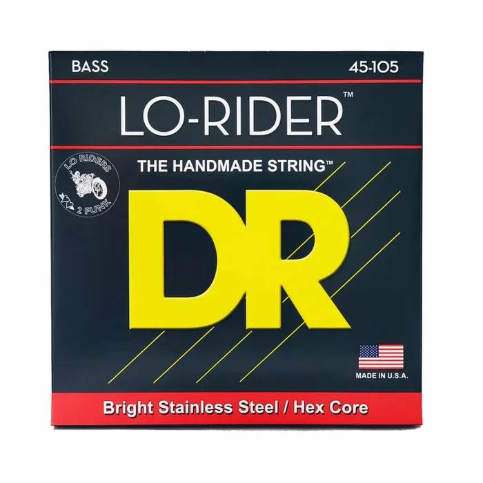 DR Lo-Rider Stainless Steel Bass Strings Medium 45-105