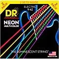 DR Strings Hi-Def NEON Multi-Color Light Electric Guitar Strings (9-42) 2 Pack Standard