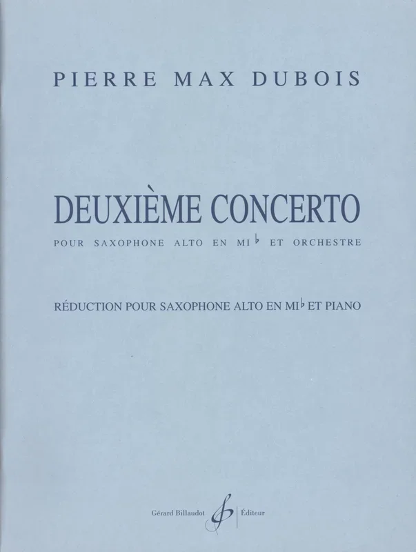 Dubois: Alto Saxophone Concerto No. 2