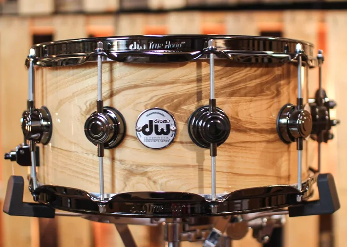 DW 6.5×14 Collector’s Maple HVLT Olive Ash Burl Snare Drum – SO#1315770