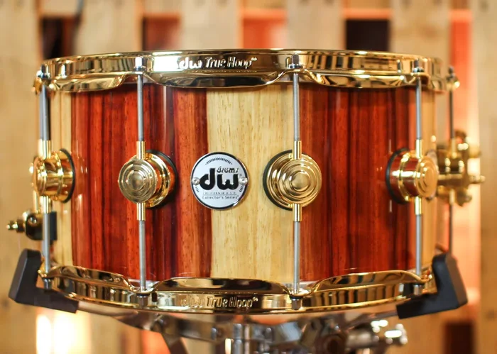 DW 7×14 Collector’s Cherry Purplecore Candy Stripe Padauk Snare Drum – SO#1410011