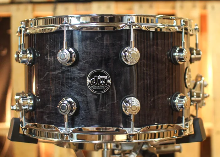 DW Performance Ebony Stain Snare Drum – 8×14