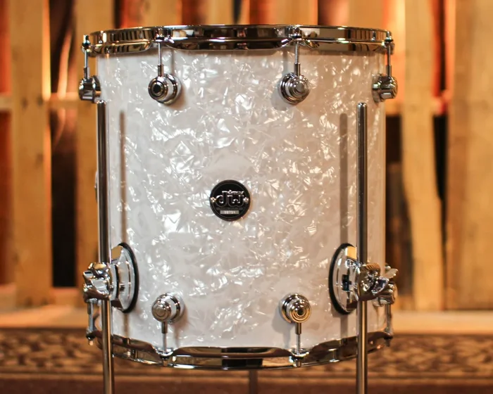DW Performance White Marine Pearl Floor Tom – 14×14