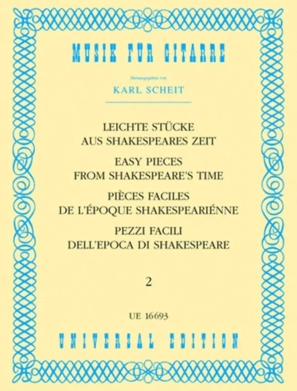 Easy Pieces From Shakespeares Time Book 2