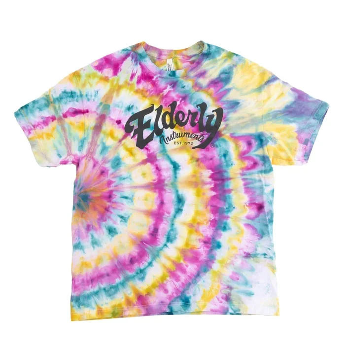 Elderly Instruments Tie-Dyed Logo Shirt, Side Burst Pattern (Various Sizes)