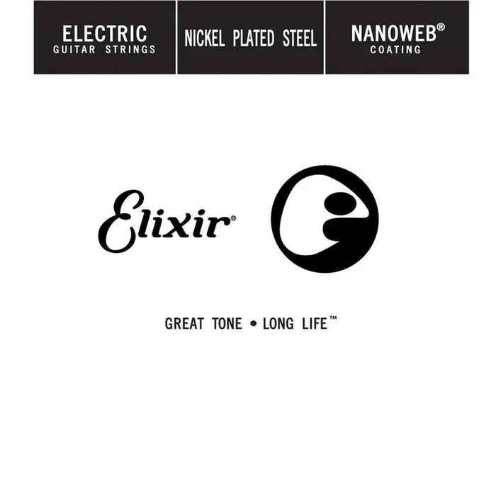 Elixir 15259 Nanoweb Single Electric Guitar String .059 Gauge