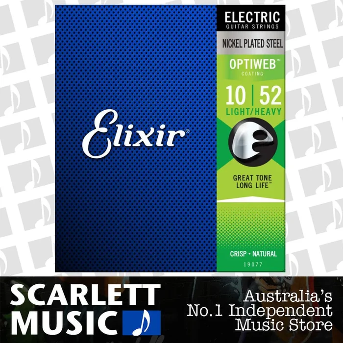 Elixir 19077 Electric Guitar Strings Optiweb Coated Light-Heavy 10-52 E-OW-LH