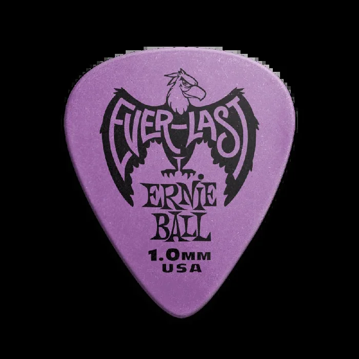 Ernie Ball 1.0 mm Everlast Picks 12 Pack, Purple