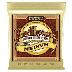 Ernie Ball 2002 Earthwood Medium 80/20 Bronze Acoustic Guitar Strings – 13-56 Gauge
