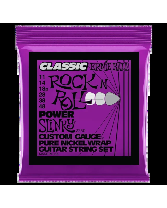 Ernie Ball 2250 Pure Nickel Wrap Classic Rock-N-Roll Power Slinky Medium Gauge Guitar Strings