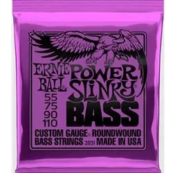 Ernie Ball 2831 Power Slinky Nickel Wound Electric Bass Strings – 55-110 Gauge