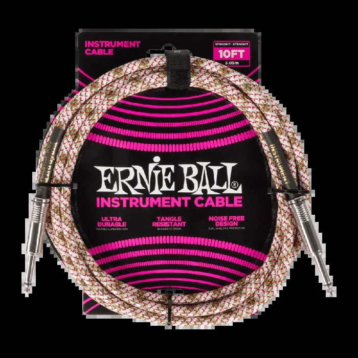 Ernie Ball Braided Instrument Cable Straight/Straight 10ft – Emerald Argyle