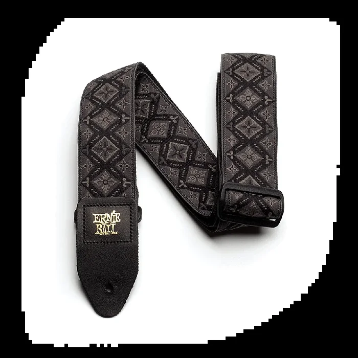 Ernie Ball Classic Jacquard Guitar/Bass Strap – Regal Black