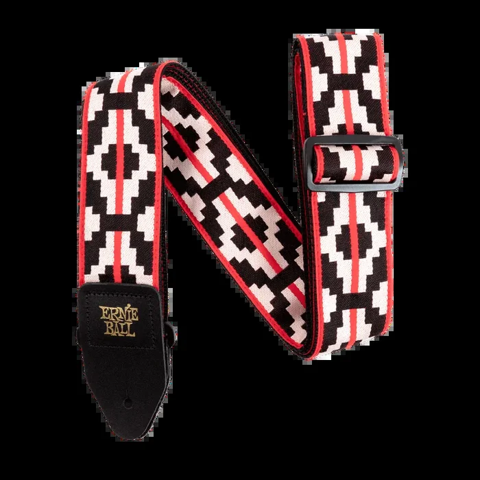 Ernie Ball Classic Jacquard Guitar/Bass Strap – Ristra Red