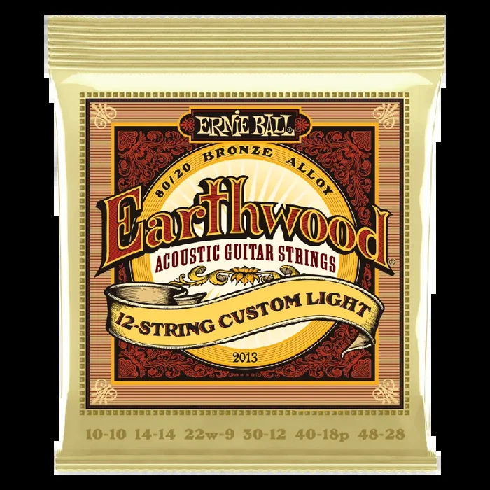 Ernie Ball Earthwood Custom Light 12-String 80/20 Bronze Acoustic Guitar String, 10-48 Gauge