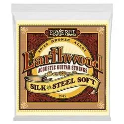 Ernie Ball Earthwood Silk & Steel Soft 80/20 Bronze Acoustic Guitar Strings – 11-52 Gauge