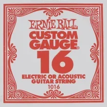 Ernie Ball Plain Single Guitar String .016 Gauge