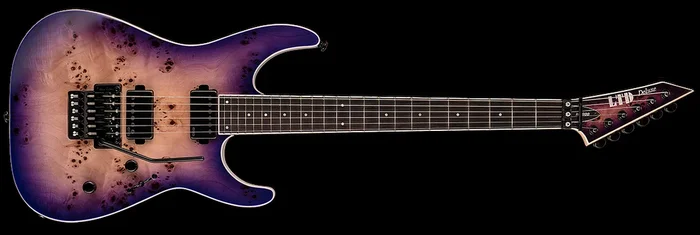 ESP LTD M-1000 Burled Poplar Top Electric Guitar Purple Natural Burst
