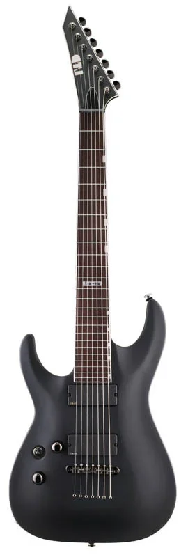 ESP-LTD MH-417 7 String Black Satin Left Handed
