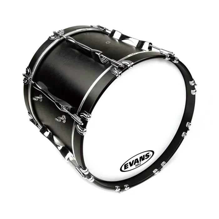 Evans MX2 White Marching Bass Drum Head, 22 Inch *SKIN ONLY*