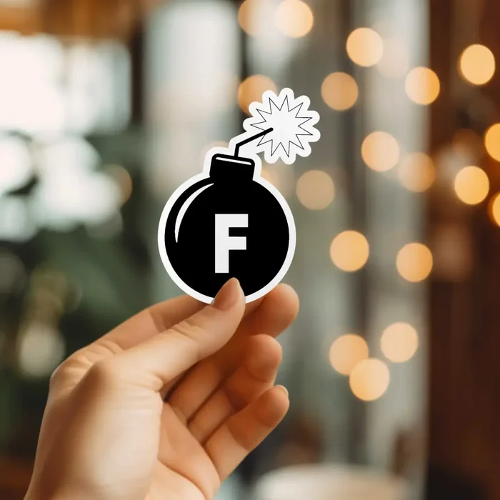 F Bomb Sticker