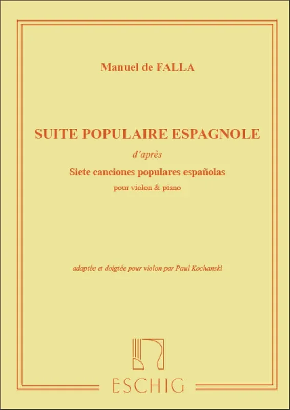 Falla: Suite populaire espagnole (arr. for violin & piano)